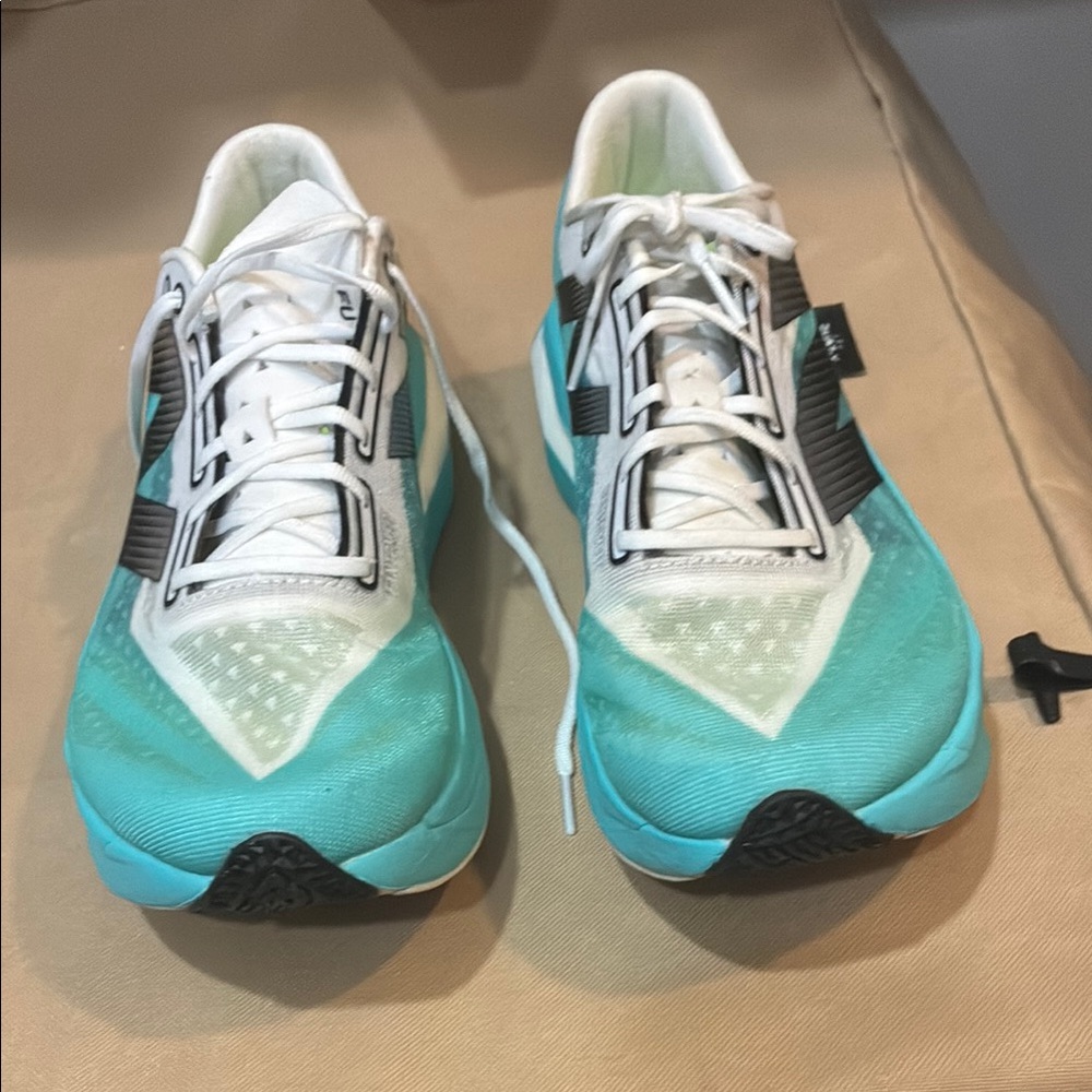 Womens Aqua White Running Sneakers